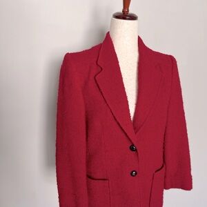 Vintage Red wool blend Diane von Fürstenberg blazer